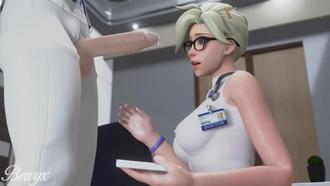 【3D】医生怜悯迪克病人并给予他口交深喉